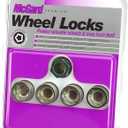 MCGARD 24024 Cone Seat - Under The Hub Cap Wheel Locks (M14 x 2.0 Thread Size) - Set of 4, Silver
