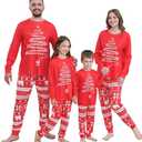 Family Matching Christmas Pajamas Set, Cute Elk Sleepwear for Boys Girls Dad Mum (Red Fireworks, Women, Large)