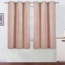 LEMOMO Blush Thermal Blackout Curtains/38 x 63 Inch/Set of 2 Panels Room Darkening Curtains for Bedroom