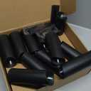 12 Pack Halloween Decoration Flickering Flameless Candles, Battery Operated LED Pillar Candles with Remote Control and Timer.for Home Decor (D2.2 xH 5" 6" 7" Black)