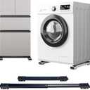 Appliance Rollers Heavy Duty,Max 32in,Second Generation Extendable Appliance Rollers Mobile Washing Machine Base Easily Move Washing Machines, Dryers, Refrigerators, Furniture (Black (Upgrade wheel))