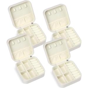 SLOZO Travel Jewelry Case, Travel Jewelry Box, Mini Jewelry Travel Case, Jewelry Organizer Case, Portable Small Jewelry Organizer Storage Boxes - Best Gift for Women Girls. (4PK)