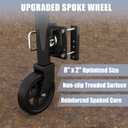 8" Spoke Wheel Trailer Jack, 10" Vertical Movement, 1500 lbs, for RV, Boat, Trailer and More, Black