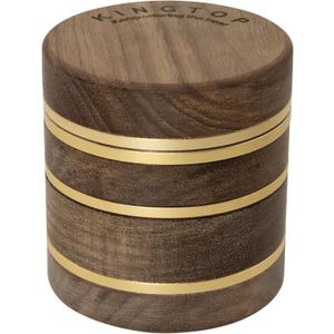 KINGTOP Spice Grinder, 2.5" Walnut Wood & Aluminum Manual Grinder