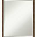 Art Carlisle Brown Narrow Frame 18-in W x 24-in H Rectangle Carlisle Brown Narrow Framed Wall Mirror