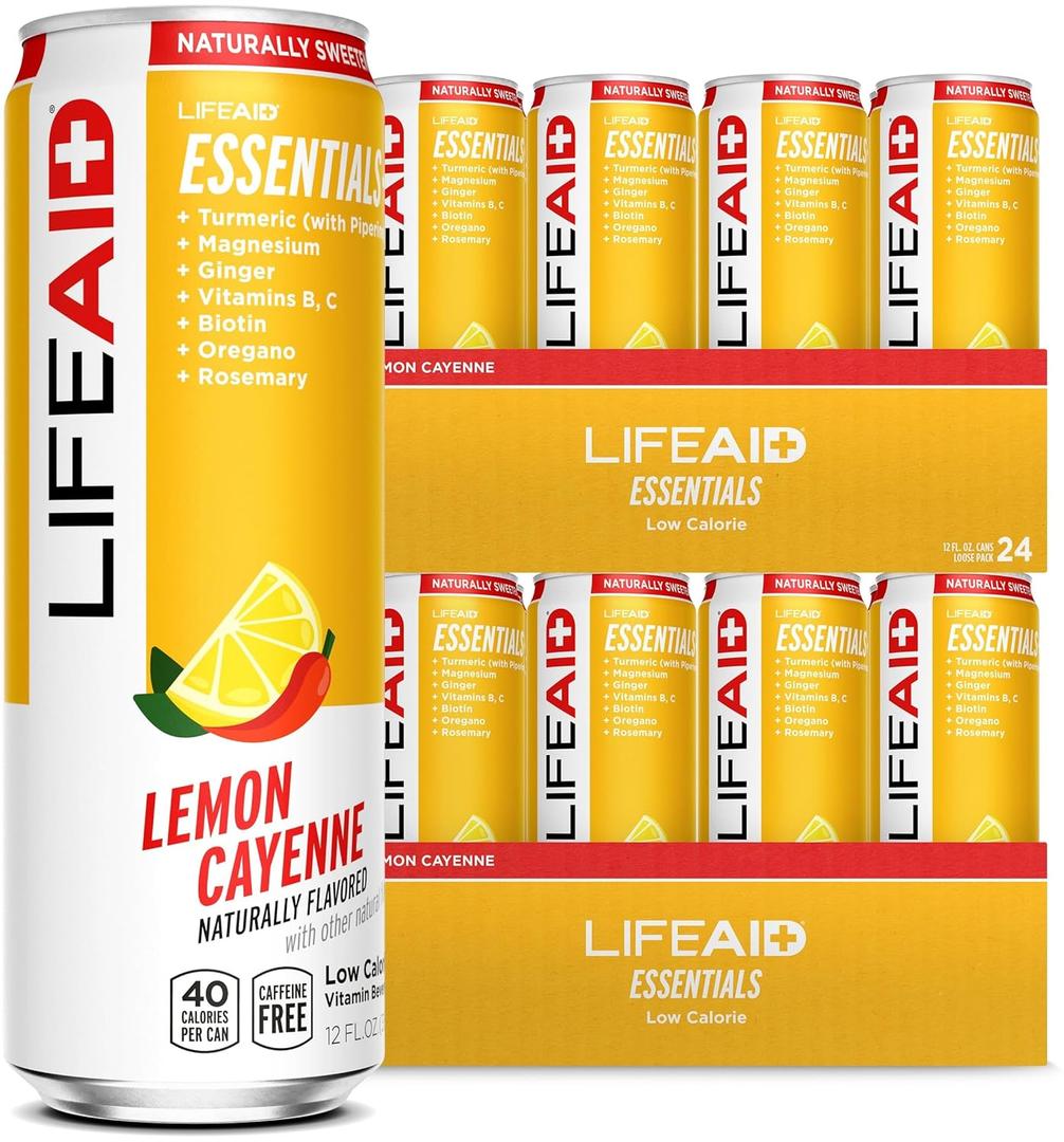 LIFEAID Vitality Blend, Daily Vitamins, Healthy Soda Replacement, 100% Clean, Vegan, GF cans, 12 Fl Oz (Pack of 24)2025-07-04