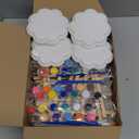 Qilery 12 Set Canvas Painting Kit, Mini Canvas with Wooden Easels Acrylic Paints Strips, Brushes, Palette, Art Set for Acrylic Oil Watercolor Adults Birthday Party Favors(6 x 8 Inch)