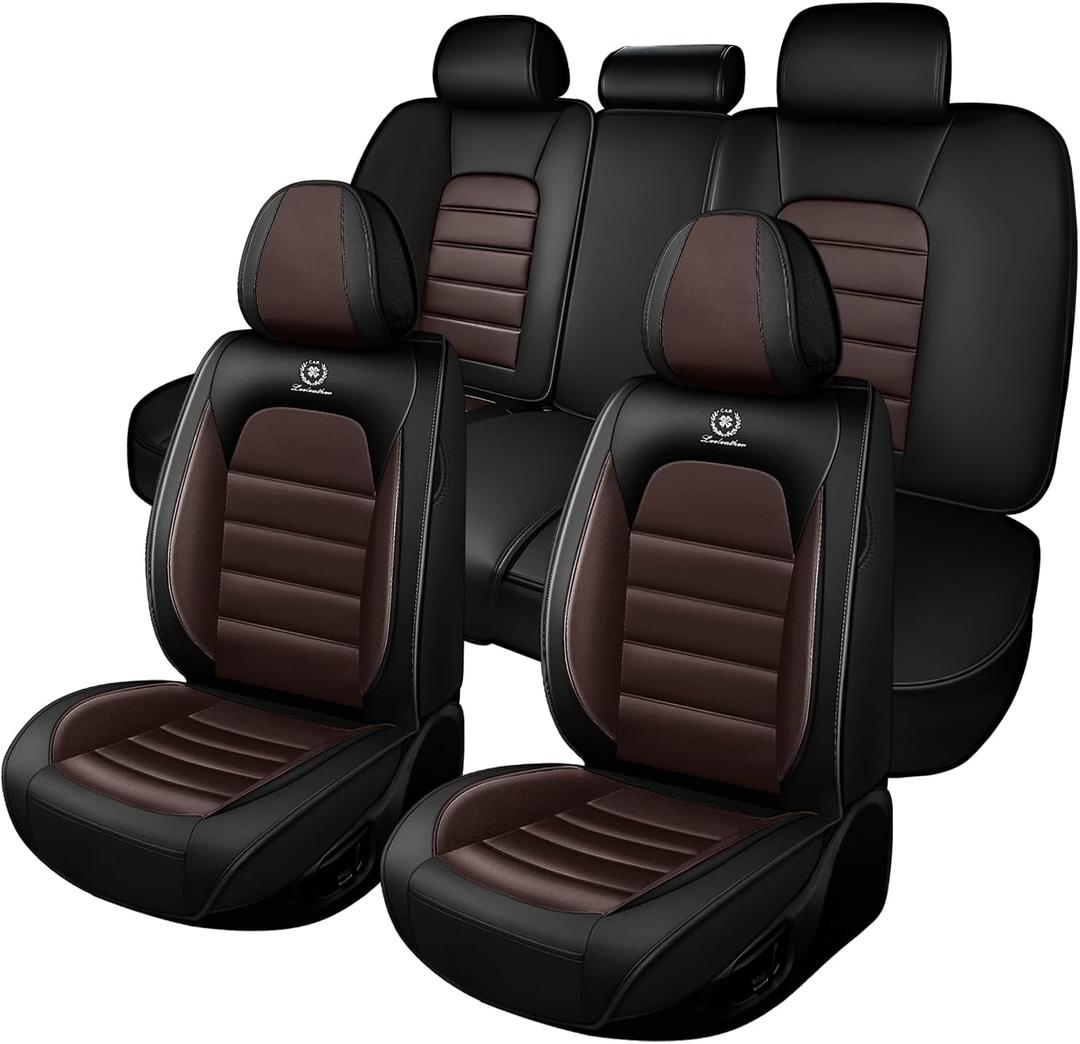 Car Seat Cover Fit for Toyota 4Runner 2000-2025,Compatible Airbag Non-Slip Waterproof Seat Covers, Car Seat Protector Premium Interior (Standard 5 Seats,Black Coffee)