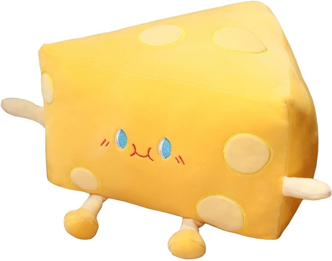 Cheese Stuffed Toys - Food Bread Plush Pillow - Home Decoration Christmas Birthday Gift for Kids Boys Girls (Small)