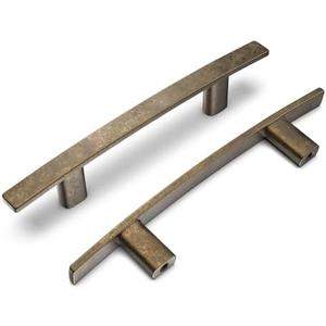 homdiy 20 Pack Retro Brass Cabinet Handles Antique Cabinet Pulls Classic Vintage Kitchen Handles Zinc Alloy 5 Inch Hole Centers Drawer Pulls for Kitchen Bathroom