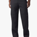 Dickies Men's Loose Fit Double Knee Work Pants
 (44W x 32L, Black)