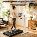 35" x 20" Electric Standing Desk, Compact Height Adjustable Desk for Small Spaces, Small Ergonomic Sit Stand Workstation for Home Office Bedroom Apartment (White)