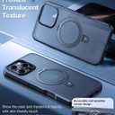 TORRAS Magnetic Ostand for iPhone 16 Pro Max Case, [Fit for MagSafe][Shockproof Military Grade][Built in Kickstand] Translucent Slim Magnetic Phone Case for iPhone 16 Pro Max 6.9", Black