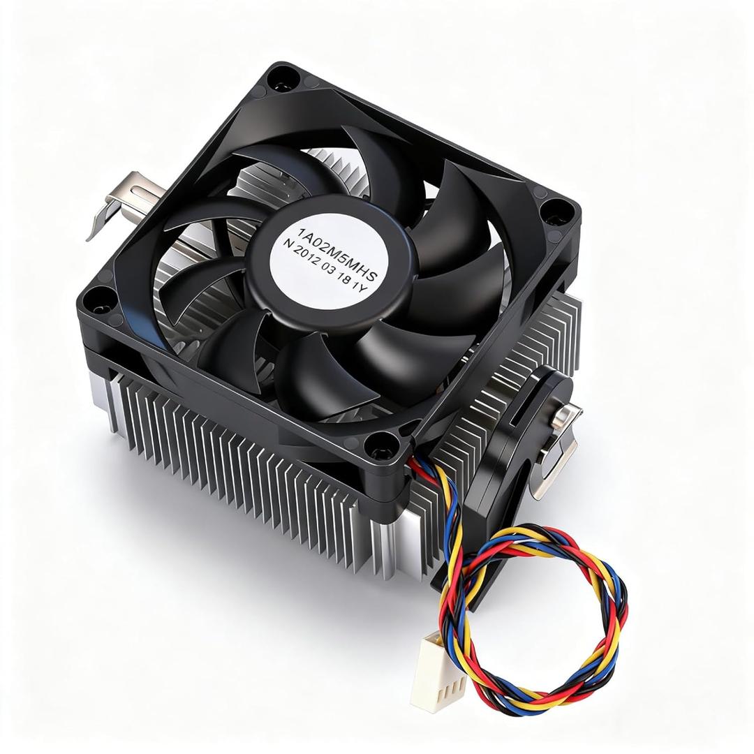 CPU Cooler, Computer PC Case Fans for AMD CPU Cooler 12V Hydraulic Bearing 2200RPM, Aluminum Extruded Heat Sink, High Speed 7015 Silent CPU Cooling Fan