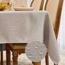 Table Cloth Rectangle Table Cover 55x95 Inches Faux Linen Wrinkle Free and Waterproof Beige Rectangle Christmas Thanksgiving Fall Halloween Tablecloth for Kitchen Dining Party Wedding