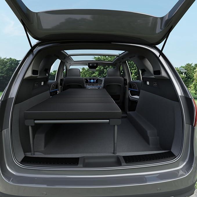 Folding Car Bed with Adjustable Height and Length, Camping Bed 600D Oxford Fabric Mattress,Carbon Steel Frame,Sleeping Platform for Vehicle ''39.5-71.5 x 33.5 x8.3-10.6" (Short-Legs)