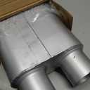 Universal 80Series Mufflers 3.0 Inch Dual Inlet (ID) 3.0 Inch Dual Outlet (ID), 3 Chamber Performance Automotive Muffler Exhaust FH20D20