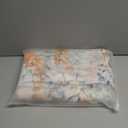 Burnt Orange Floral Boho Sheer Curtains Linen Textured 96 inches Long Rod Pocket for Living Room Print Leaf Light Filtering Window Drapes for Bedroom Dining 2 Panels