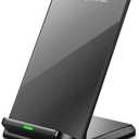 Fast Wireless Charger Stand for Samsung Galaxy S25 S24 S23 S22 Ultra/S21/Note 20/S20/S10+/S10e/S9/ S8+/S7 Edge Note 9/8 Qi Charging Dock for iPhone 17 16 15 14 13 12 11 Pro Max Mini Xs Xr 8 Plus SE (Black)