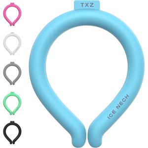Cooling Neck Wrap for Summer Heat Relief, Wearable Ice Neck Cooling Tube with Quick Freeze Gel, Reusable Hands-Free Cold Band Lasts Up to 5 Hours for Outdoor, Yardwork, Workouts