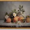VIYYIEA Vintage Farmhouse Framed Wall Art, Oranges Still Life Paintings Kitchen Decor Aesthetic, Canvas Print Artwork, Rustic Home Wall Pictures for Living Room Bathroom Bedroom, 8x10 Inch (10L" x 8W")