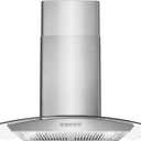 COSMO COS-668A750 30 in. Vista Collection 380 CFM Ducted Wall Mount Range Hood, Button Controls, LED Lights, Stainless Steel