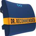 Everlasting Comfort Lumbar Support Pillow for Office Chair - Memory Foam Back Cushion for Chair, Car, Couch - Lumbar Pillow Promotes Better Posture, Back Pain Relief - Ideal for Gaming and Desk Chairs (F. Navy Blue)