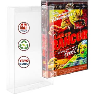 15 Pack VHS Tape Protector Case | Sturdy Protective Sleeve for VHS Cassette Original Box | Long-Lasting Storage & Display Solution