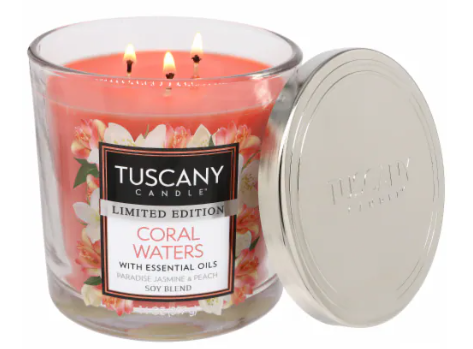 Tuscany Limited Edition Scented Jar Candle - Coral Waters
