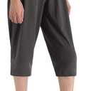 Latuza Women's Cotton Capri Pants Sleep Capris (Gray, XL)