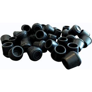 Shepherd 40 Pack Non-Slip Round Rubber Leg Tip Floor Protectors - 1" Inner Diameter for Chairs, Stools & Tables - Reduce Noise & Prevent Scratches  Black