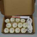 Homemory Rechargeable Flameless Candles, 2/4/6/8H Timer LED Votive Candles, 12 PCS Battery Operated Tea Lights with Timer for Table, Wedding, Christmas (USB Charging Cable Included) (Ivory Base (12 Pack,Rechargeable))