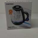 Chefman Electric Kettle with Tea Infuser, 1L 1500W, Removable Lid for Easy Cleaning, Boil-Dry Protection, Stainless Steel Filter, BPA Free, Auto Shut Off Hot Water Boiler, Small Electric Tea Kettle (Black)