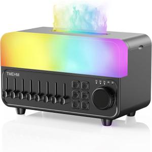 2026 4-in-1 Aroma Essential Oil Diffuser with Bluetooth Speaker Function, Humidifier, 12 Colors Night Light with 8 Nature Sounds, White Noise & Timer for Bedroom, Baby, Adults, and Kids (Black)