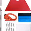 Wallpaper Smoothing Tool Kit, Multi-Function 15 Pcs Smoother Tools Set for Contact Paper Peel and Stick Wallpaper Car Wrap Vinyl Window Tint Glass Film Wallpaper Glue Adhesive Brush Tray Roller Knife