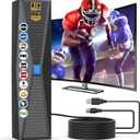 2025 TV Antenna Indoor,1000+ Miles Long Range Antenna for Smart TV with 360 Signal Strongest Booster, HD Digital Antenna for All TVs Supports Local Channels 1080P 4K.