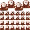 Shappy 30 Pcs Mini Stuffed Monkey Toys Small Monkey Stuffed Animals Bulk for Baby Shower Safari Nursery Decor Birthday Classroom Prizes Gifts