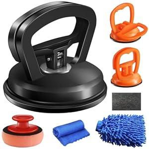 Tiantanghu Dent Puller,3 Pack Car Dent Puller Car Dent Removal Kit Suction Cup Dent Puller Dent Remover Tool and Dent Repair Kit Handle Lifter for Cars Body,Glass,Screen,Objects Moving (Black+Orange)