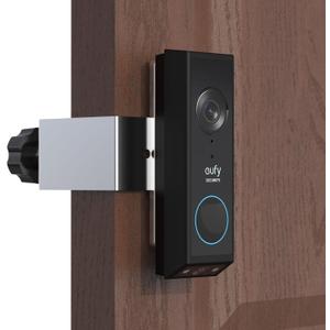Anti-Theft Door Mount for eufy Video Doorbell E340 Metal Mount Made of High-Hardness Stainless Steel,No Drill,Not Block Doorbell Sensor-Silver