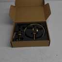 Lairuier Brushed Gold Towel Holder Set Include Double Bases Toilet Paper Holder,Towel Ring and 2 Towel Hooks Stainless Steel Wall Mounted Bathroom Hardware Accessories Set