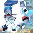 KABOER Kids Shark Pattern Outdoor Folding Camping Chair