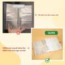 Transparent Jewelry Storage Book with Anti-Oxidation Pockets, Jewlwey Organizer Album New Generation, Various Sized Grid, Detachable, for Earrings, Necklace, Stud, Bracelets, and Rings for Travel