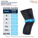 Copper Fit PRO Recovery Knee Compression Sleeve - Breathable, Second Skin Feel - Arthritis, Joint Pain, Circulation - For Men and Women (XXX-Large)