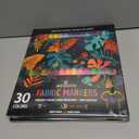 WINSONS 30 Fabric Markers Pens Set, Indelible & Permanent Fabric Paint Pens, Fine Tip Textile Marker Pen for Clothing, Laundry-Safe Art Markers, Non-Toxic, Quick-Dry