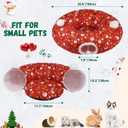 Cat Tunnel Christmas Tree Skirt Cat Tunnel Bed for Indoor Cats Play Donut Tunnel Toys S Shape for Rabbit Ferret (Red)