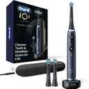 Oral-B Rechargeable Electric Toothbrush, iO9 Limited Ultimate Clean, 7 Cleaning Modes, Interactive Display, iSense Charger, Charging Travel Case, Visible Pressure Sensor, 3 Brush Heads, Black