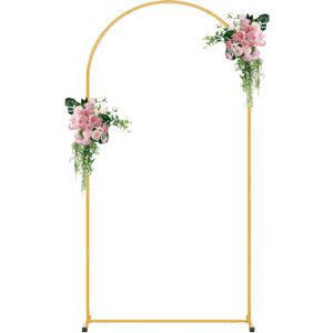 7.2FT Metal Arch Backdrop Stand, Backdrop Arch Stand, Decoration Wedding Arch Stand, Gold Balloon Arch Stand for Party Backdrop