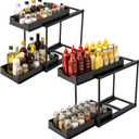 Under Sink Organizer for Bathroom & Kitchen, Large Capacity 2-Layer Sliding