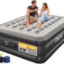 OhGeni 20" Queen Air Mattress with Built in Pump, Inflatable Blow up Bed, Upgraded Pillar Design, 3-Min Inflation Airbed for Guests, Better to Get up, 650LBS