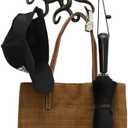 Key Holder for Wall, Octopus Coat Hooks Wall Mounted Towel Hooks, Heavy Duty Key Hooks Decorative with 6 arms (Black)